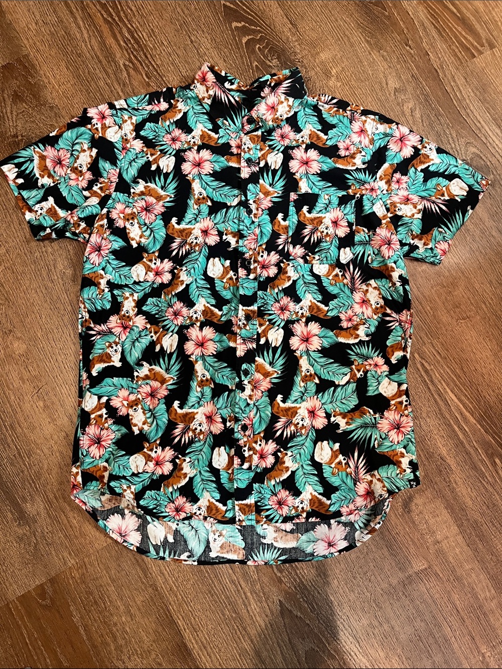 MEN LARGE SHIRT/ Hawaiian/ RUDE/ short sleeve/1095